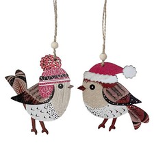 Christmas Robin Decoration Hanging Tree Ornament - Choose Design