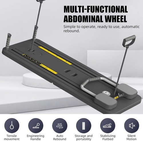 Pilates Board Reformer Set 5in1 Pilates Sliding Multi Purpose Foldable Board wi - Picture 7 of 7