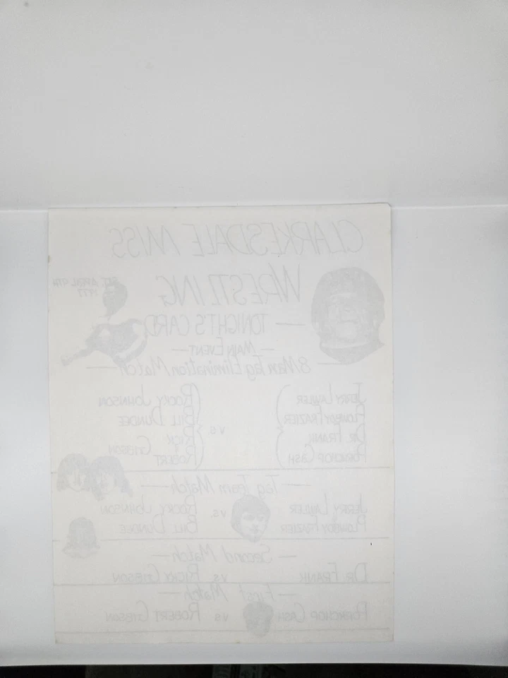 Partido de eliminación de etiqueta de 8 hombres calendario de lucha libre Clarkesdale de colección Foto 2 de 2