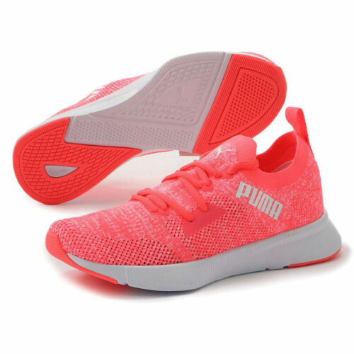 PUMA Running Trainers Womens Flyer Runner Engineer Knit Softfoam  Pink 192791 05 - Picture 1 of 6