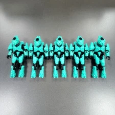 5Pcs Mega Construx Halo Infinite Myster Packs Series Banished Elite Ultra (Cyan)