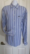 Faconnable Mens Dress Shirt - XL Dual Striped 100 Cotton
