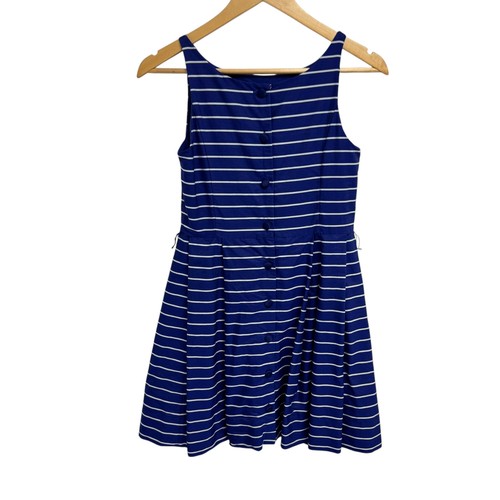 POLO Ralph Lauren Girls A line sleeveless dress striped blue white size 16 - Picture 3 of 10