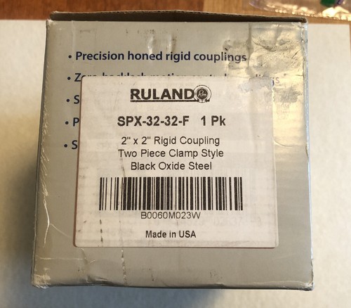 RULAND MANUFACTURING SPX-32-32-F Rigid Shaft Coupling,Clamp Black Oxide Steel - Picture 8 of 9
