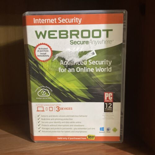 Webroot SecureAnywhere Internet Security Antivirus For  Windows, Mac & Android - Picture 1 of 12