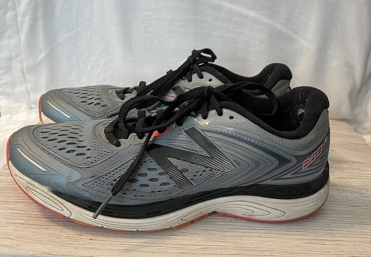 New Balance Support 860V8 Womens 8.5 Running Shoes Sneakers Gray Multicolor