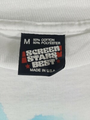 Vintage 90s Screen Stars Long Sleeve T Shirt Single Stitch USA EUC