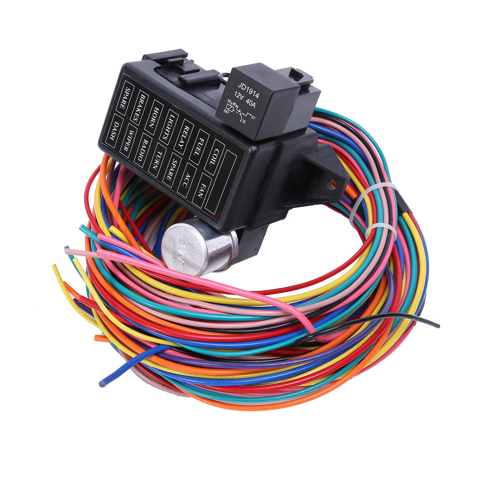 Faisceau électrique 14 Circuits Fils Longs 12V - Compatible Mopar, Référence LX003, Neuf