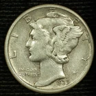 Mercury Silver Dime. 1939 D. Extra Fine. Lot # 1139