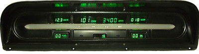 Intellitronix Green LED Digital Gauge Cluster 1967-1972 Ford Truck Models