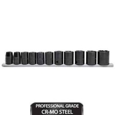 Husky 12 In. Drive Standard Metric 6-point Impact Socket Set 11-piece