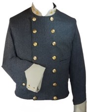 US Civil War CS Officer's Gray Shell Jacket Made from Premium Quality Wool