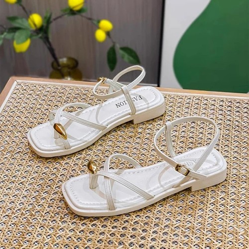 Heeled Sandals Shoes Beach New Summer 2025 Girls Low Comfort Sports Casual Solid - Picture 8 of 10