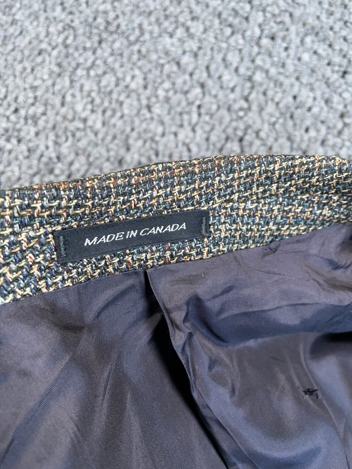 Giacca Cappotto Sportivo Vintage Yves Saint Laurent 2 Bottoni Uomo 48 Lana di Seta Strutturata