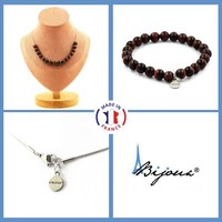 ParüRe Schmuck Armband Halskette 15 Perlen Tigerauge Rot 8 Mm. GrößE Perso