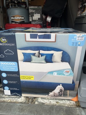 Serta-Perfect Sleeper-3 Easy Saver Gel Memory Foam Mattress Topper-full Size