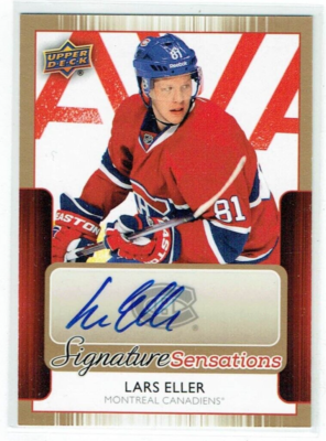 14-15 UD Upper Deck Series One Signature Sensations Lars Eller