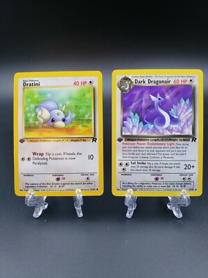 Pokemon TCG 1st Edition Dratini & Dark Dragonair Team Rocket Non