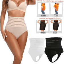 High Waist Tummy Control Panties Women Thong Panty Shaper Slimming Underwear US
