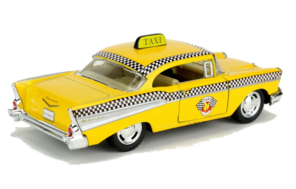 1957 Chevrolet Bel Air Taxi Modellauto Oldtimer 57er Chevy New York Yellow Cab - Bild 2 von 3