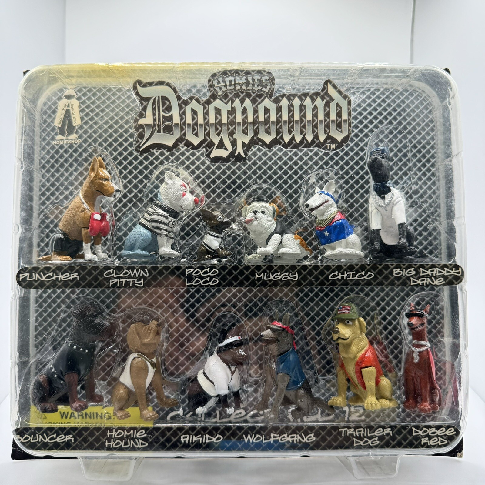 Homies Dogpound Dog Pound Series 1 Mini Figure Vending display 2005 RARE Vintage