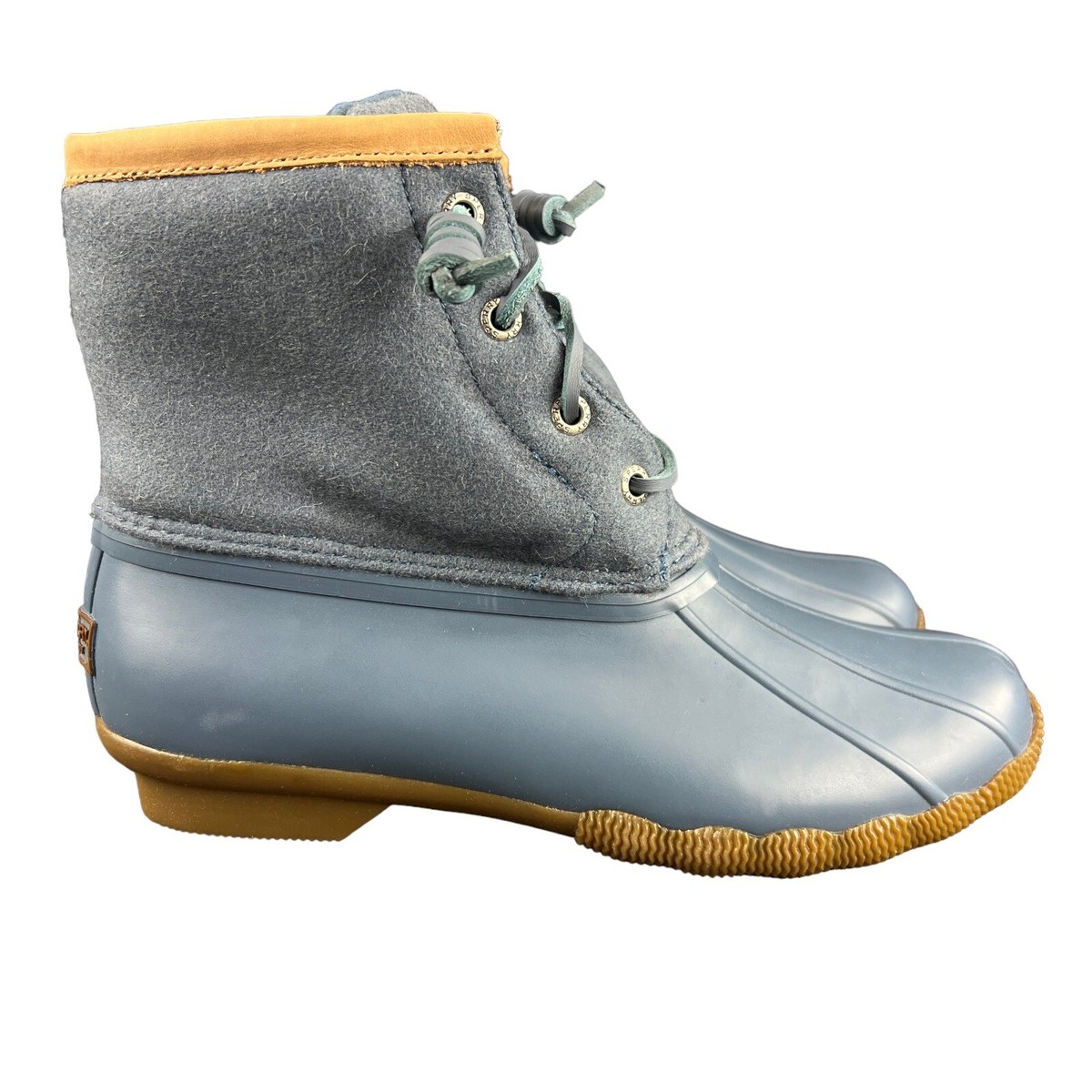 Sperry Top-Sider Saltwater Wool Blue Duck Boots Women's Size M