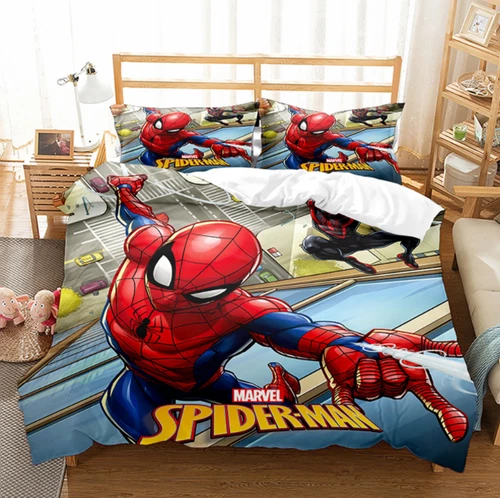 Juego de funda nórdica infantil dormitorio 3D Spiderman 135x200 200x200 3 piezas - Imagen 4 de 11