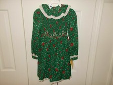 Vintage Polly Flinders Hand Smocked Size 6 Child Dress NEW with TAGS