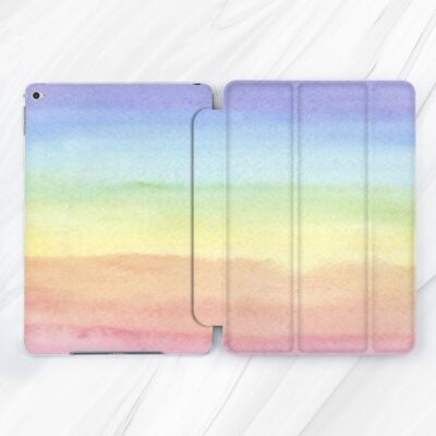 Gradual Watercolor Rainbow Case For iPad 10.2 Air 5 11 13 Pro 13 Mini 7 10.9 A16