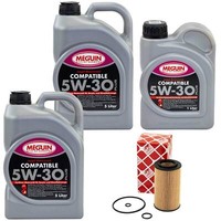 MotoröL Set Compatible 5W-30 Meguin 11 Liter + ÖLfilter FüR Mercedes Sprinter