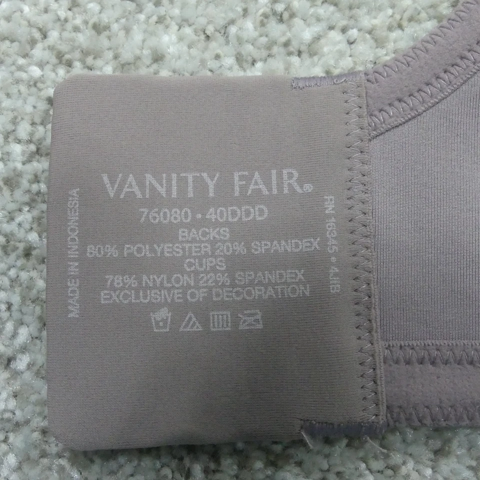 Sujetador Vanity Fair para mujer 40DDD topo con aros minimizador belleza espalda 76080 Foto 4 de 4