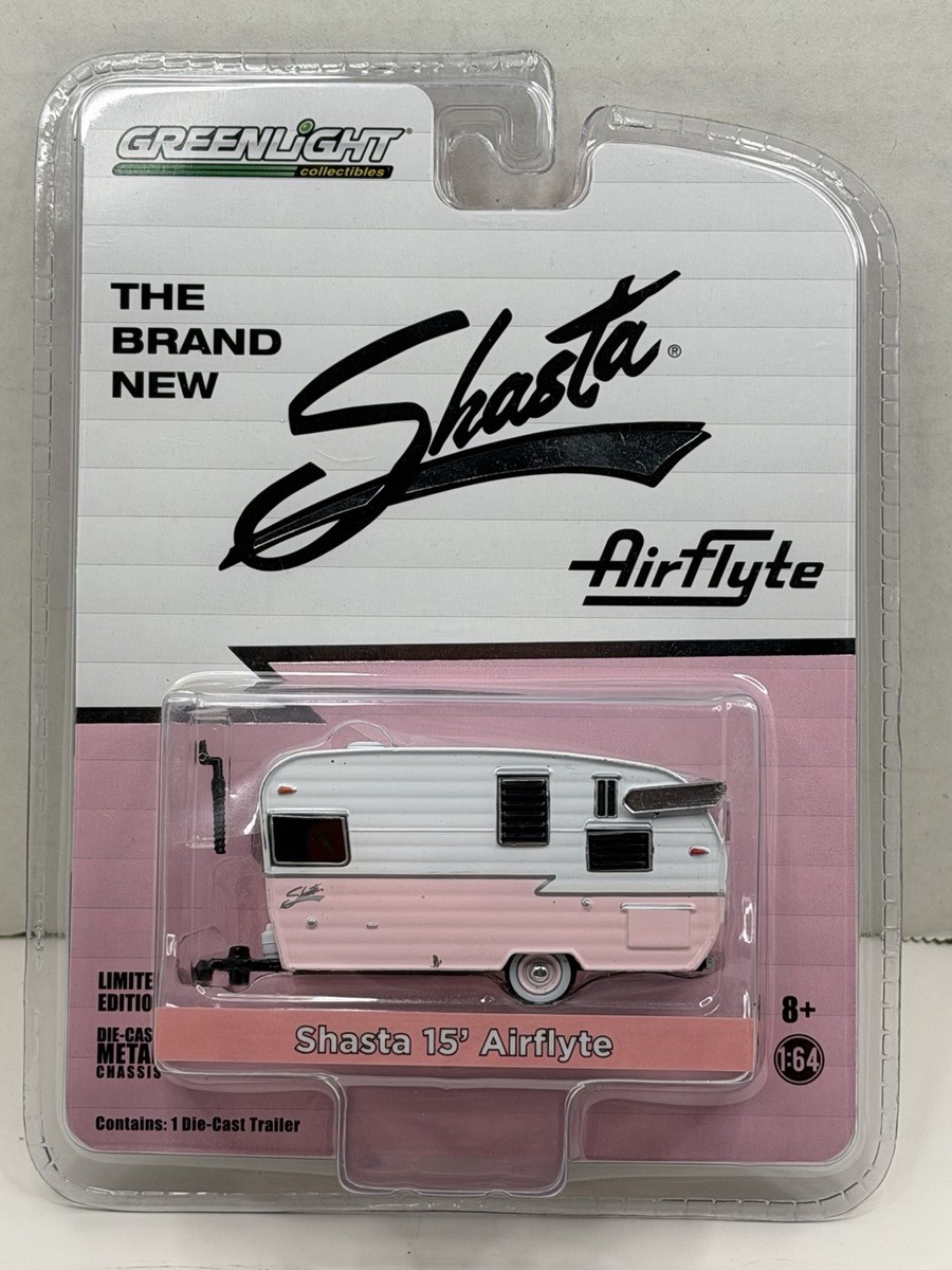 SHASTA Airflyte 1/24 シャスタ トレーラー ミニカー 限定 GreenLight Shasta Airflyte 15' Pink & White Camper Limited Edition