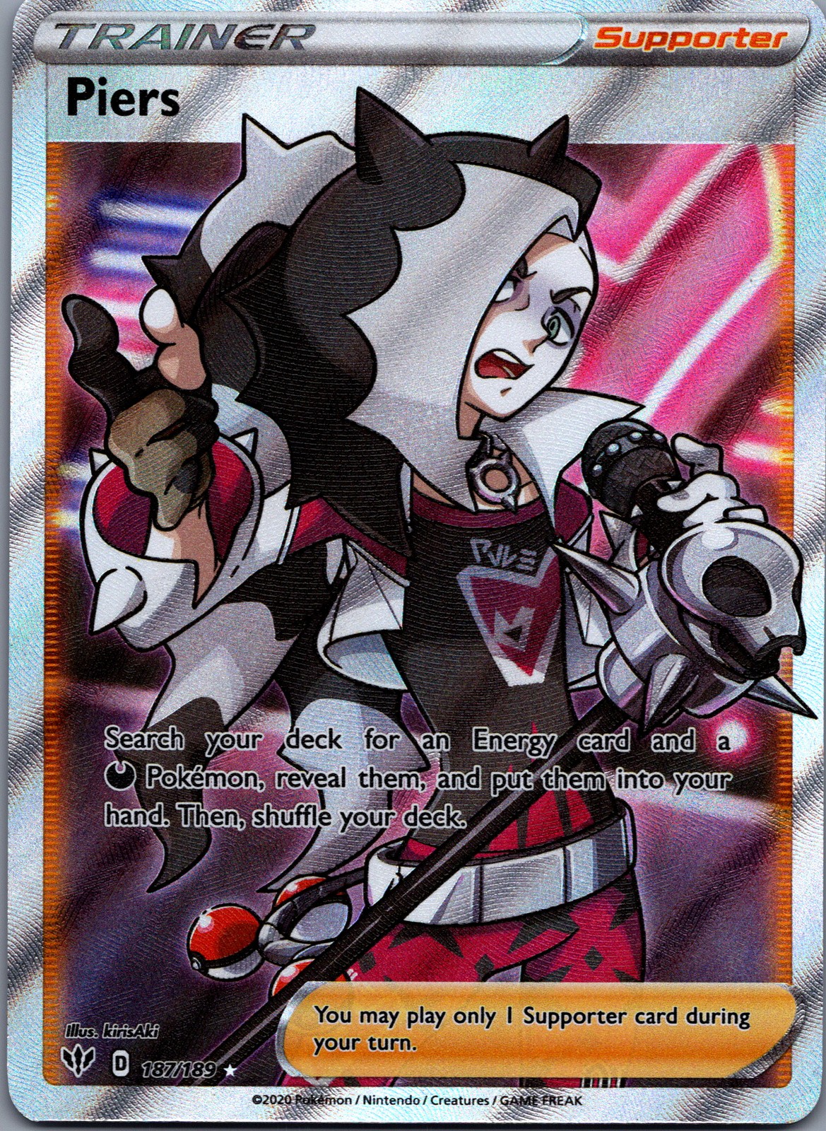 Piers 187/189 Darkness Ablaze Rare Ultra NM