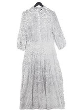 RIXO Shirt Midi Dress UK8 in White