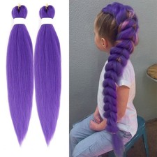 Purple Hair Extensions for Braids for Braids for Stage Party Costume Cosplay