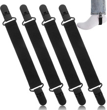 4 Pcs Adjustable Elastic Straps with Clips Boot Straps for Cowboy Boots Pant Leg