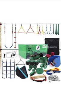 Branton Ninja Obstacle Course for Kids -2 x 50ft Ninja Kit