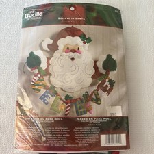 Vintage BUCILLA 'Believe In Santa' Felt Home Decor Kit 86189 Opened Package