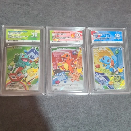Pokémon TCG First Partner 1 Kanto Starters Ace 10 Sequential perfect subgrades