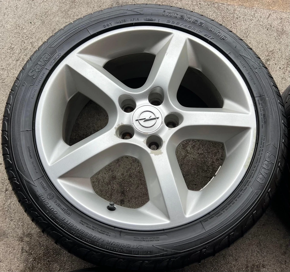 4 ORIGINAL 17" ALU SOMMERRÄDER OPEL ASTRA-H VECTRA-C ZAFIRA-B 225/45R17 91Y  - Bild 3 von 4