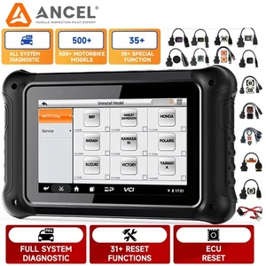Ancel MT700 Scanner de diagnostic de moto pour Harley HONDA YAMAHA ECU Réinitialiser
