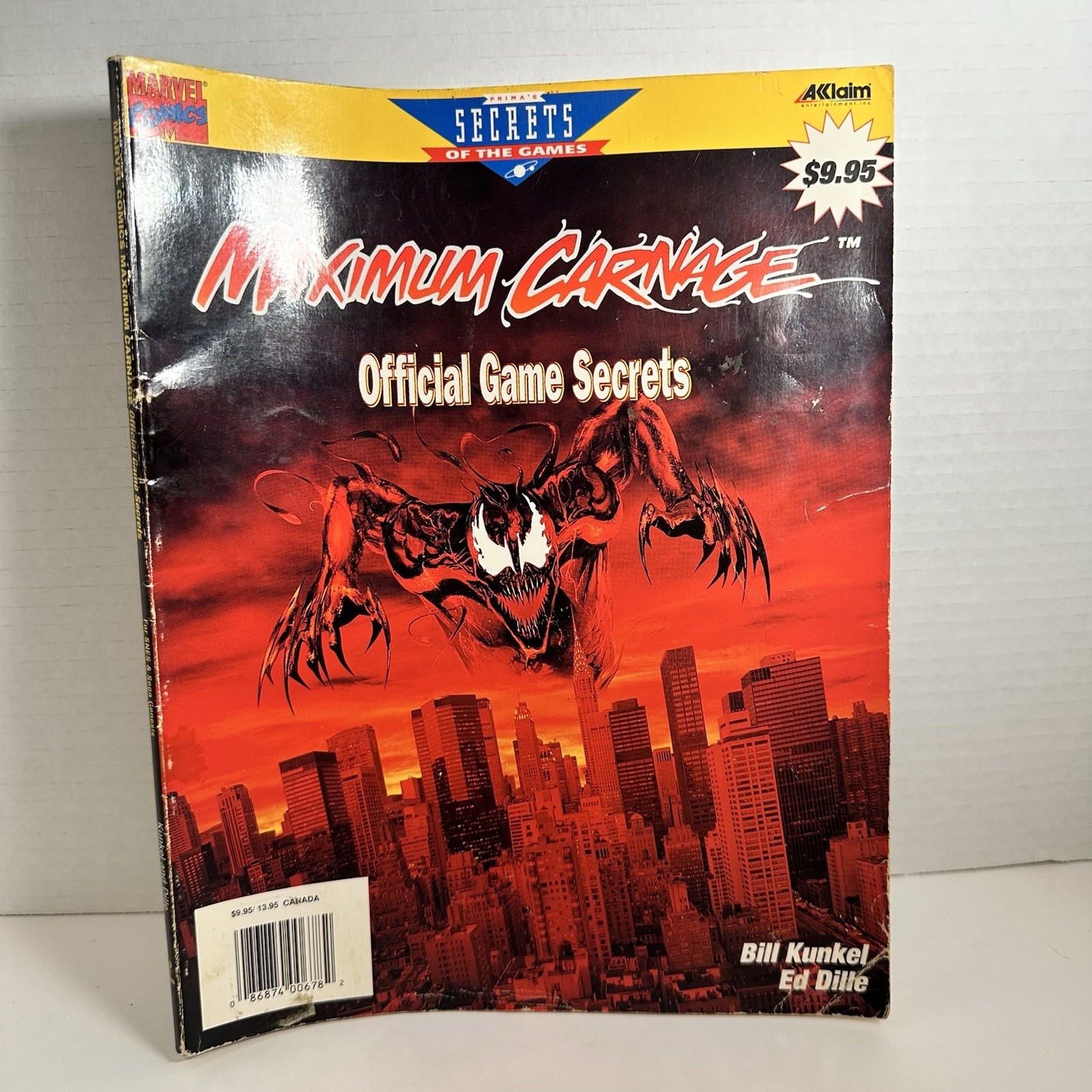 Maximum Carnage Official Game Secrets Marvel Guide Magazine Kunkel 1994
