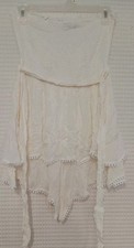 Woman's Romper Boho Sleeveless Stretch Top Shorts Pom Poms Flowy Size M