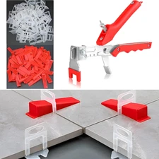 Tile Leveling System Kit, 600Pcs Tile Leveler Spacers Clips+150Pcs Reusable Wedg