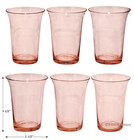 Fostoria Fairfax Pink/ Rose Set of 6 Juice Liners for June & Versailles Icers — photo 1