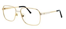 Vintage RODENSTOCK R0767 D 53mm Gold Square Eyeglasses Frames Only Excellent