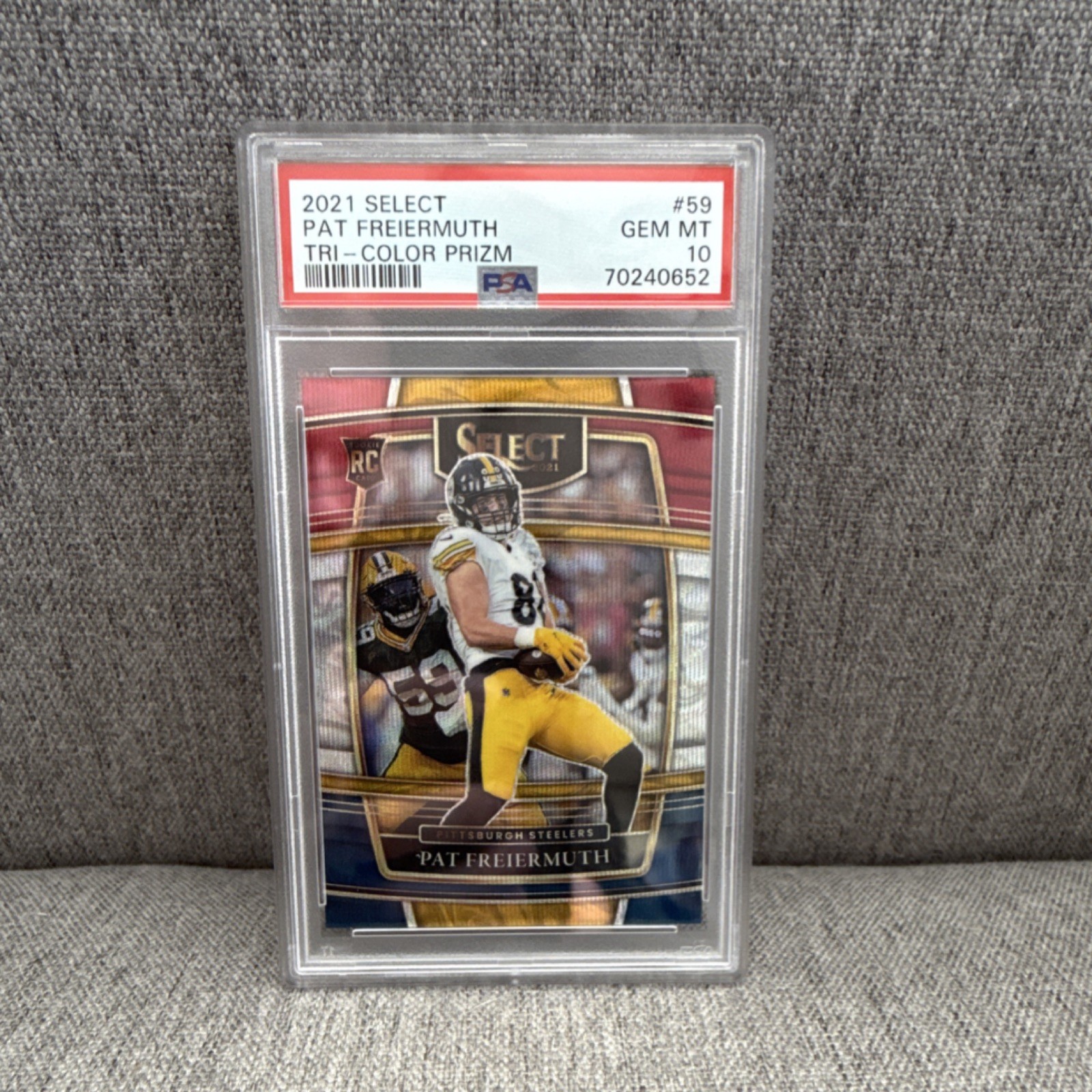 Pat Freiermuth 2021 Panini Select Tri-Color Prizm #59 PSA 10 Steelers /249