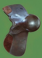 Polo da dressage in pelle marrone 16" caccia equitazione inglese sella cavallo