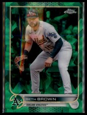 2022 Topps Chrome Update Sapphire Seth Brown #US166 Green #/75 Athletics