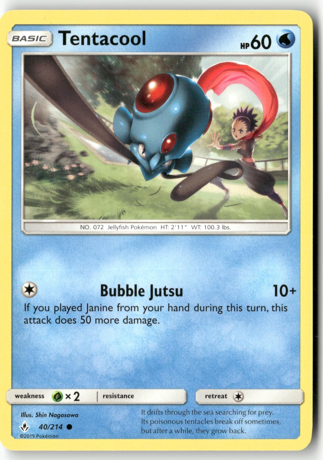 Tentacool 40/214 Pokemon English Unbroken Bonds 2019